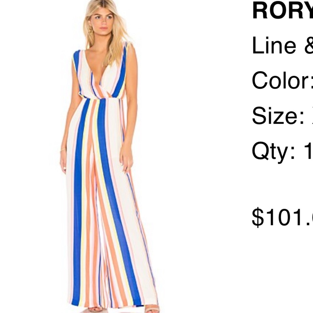 REVOLVE Line & Dot Rory jumpsuit in Flamingo